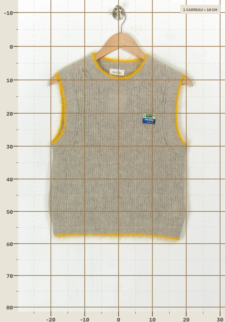 Pull Sans Manches Gris - Taille S/36 de la marque American Vintage | PARAD124427 - Vendu par Paradigme - Image 4