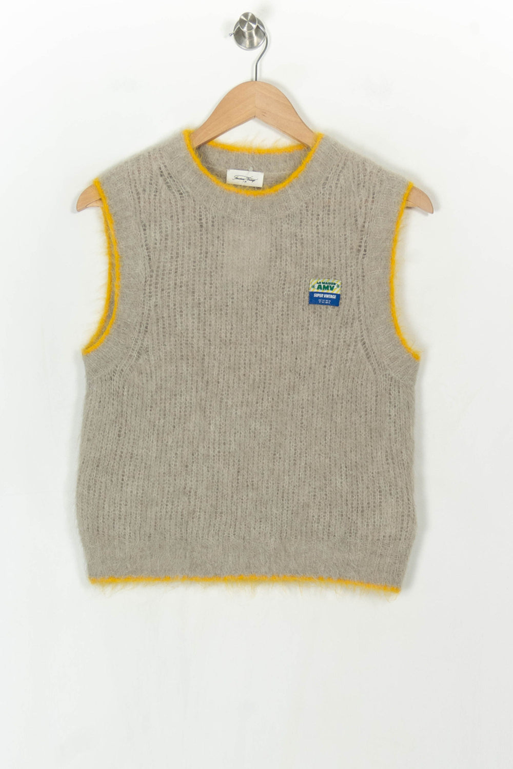 Pull Sans Manches Gris - Taille S/36 de la marque American Vintage | PARAD124427 - Vendu par Paradigme - Image 2