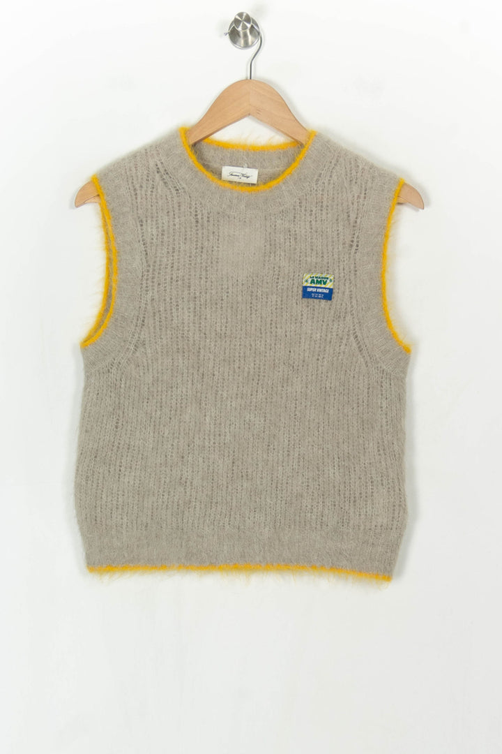 Pull Sans Manches Gris - Taille S/36 de la marque American Vintage | PARAD124427 - Vendu par Paradigme - Image 2