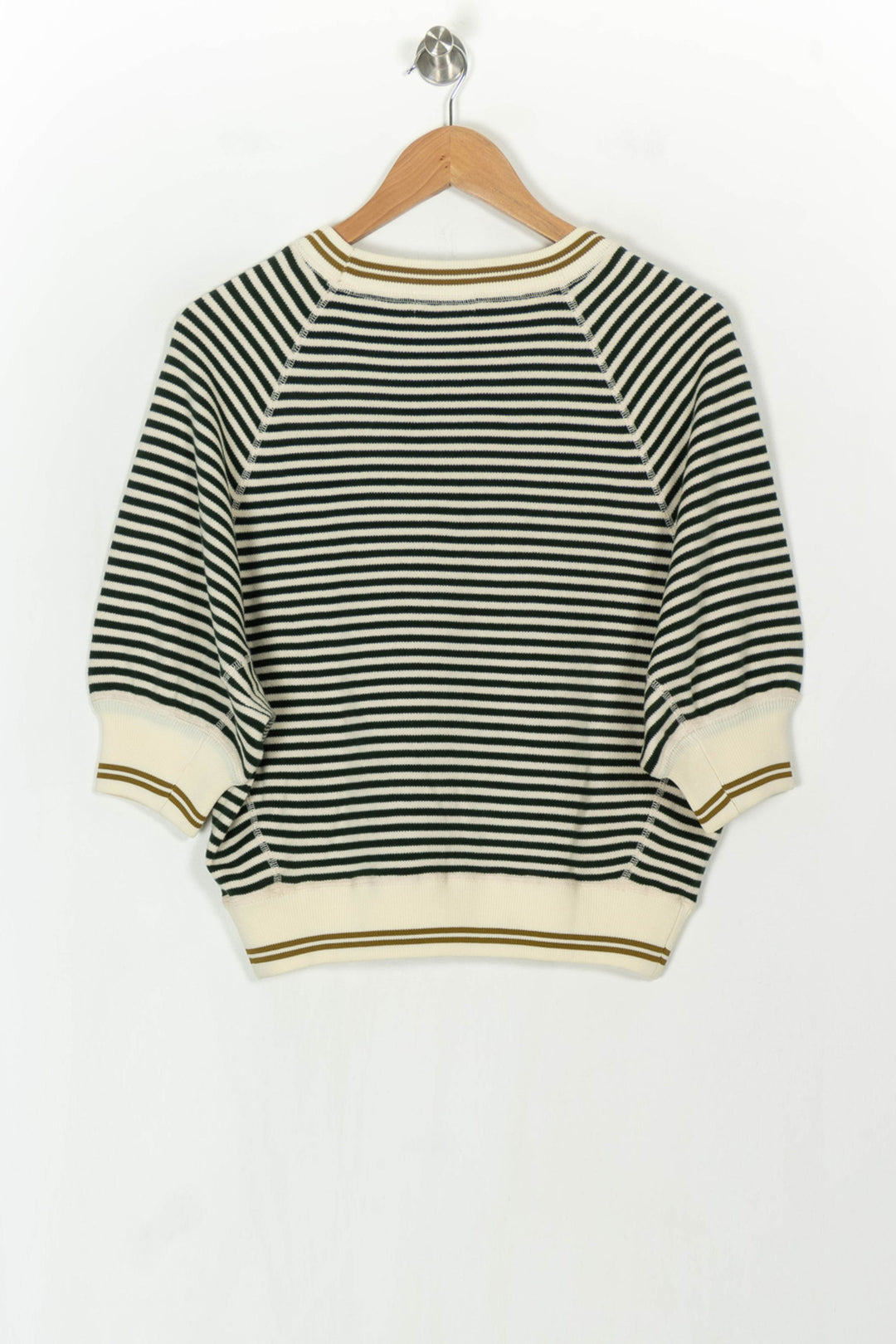 Pull Rayé Vert et Écru - Taille S/36 de la marque Bellerose | PARAD124430 - Vendu par Paradigme - Image 5