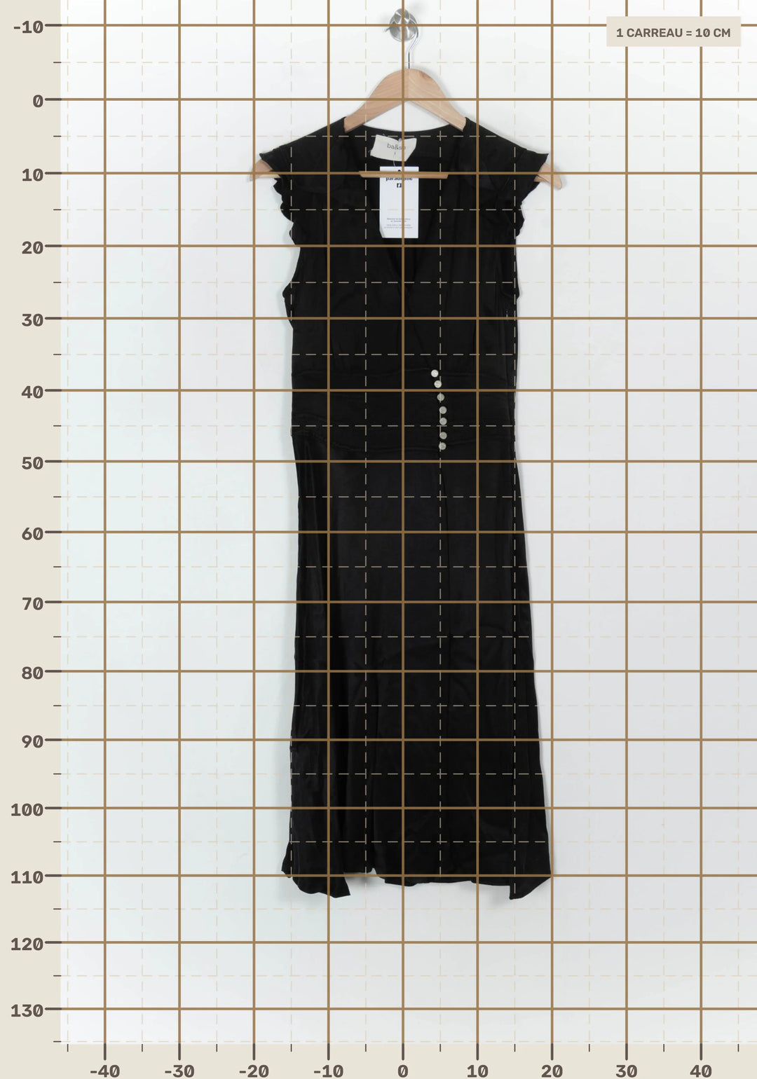 Robe Longue Noire - Taille S/36 de la marque ba&amp;sh | PARAD124432 - Vendu par Paradigme - Image 4