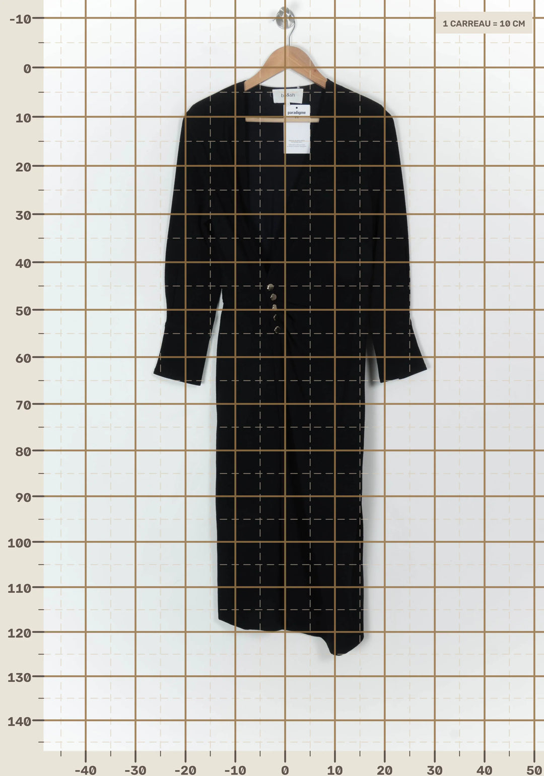 Robe Longue Noire - Taille S/36 de la marque ba&amp;sh | PARAD124433 - Vendu par Paradigme - Image 4