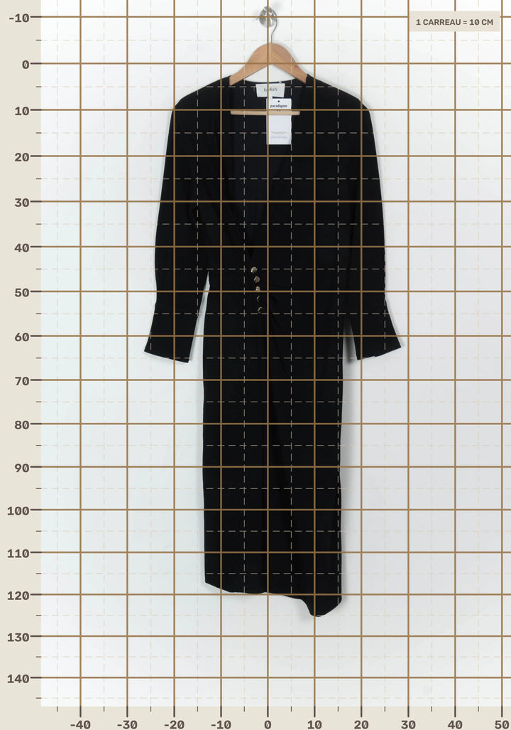 Robe Longue Noire - Taille S/36 de la marque ba&amp;sh | PARAD124433 - Vendu par Paradigme - Image 4