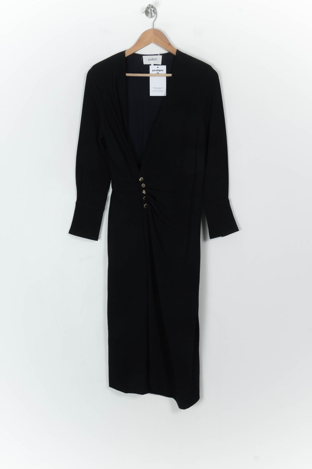 Robe Longue Noire - Taille S/36 de la marque ba&sh | PARAD124433 - Vendu par Paradigme - Image 2