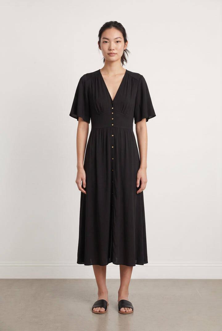 Robe Midi Noire - Taille XS/34 de la marque ba&amp;sh | PARAD124435 - Vendu par Paradigme - Image 1