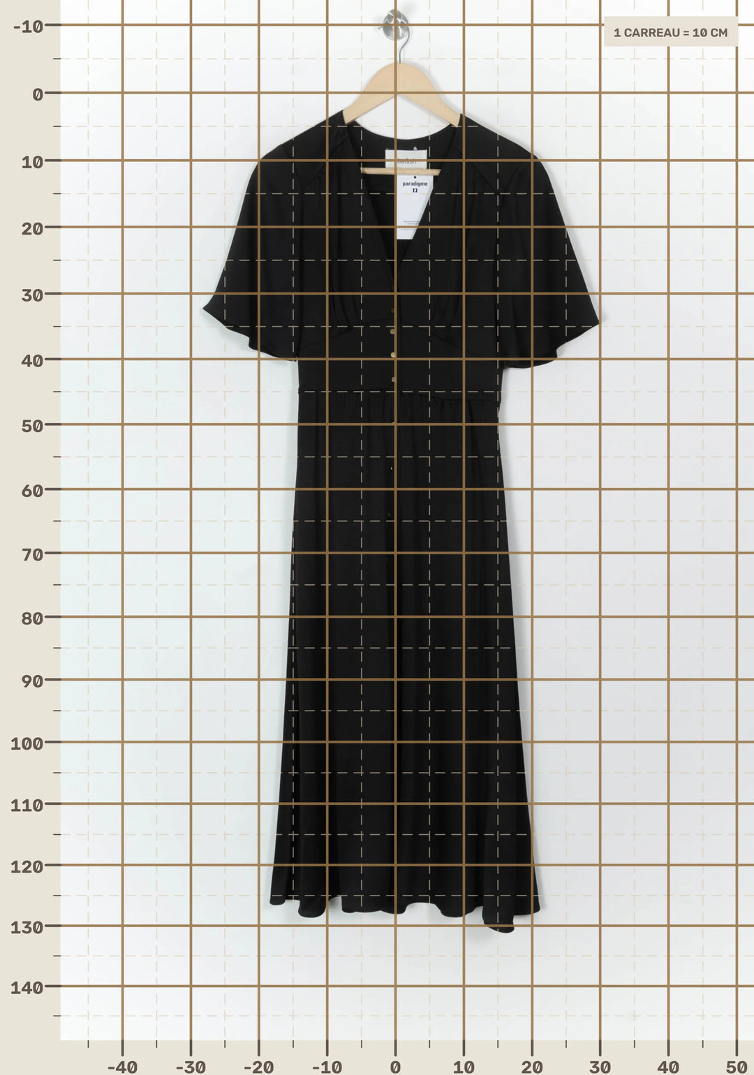 Robe Midi Noire - Taille XS/34 de la marque ba&amp;sh | PARAD124435 - Vendu par Paradigme - Image 4