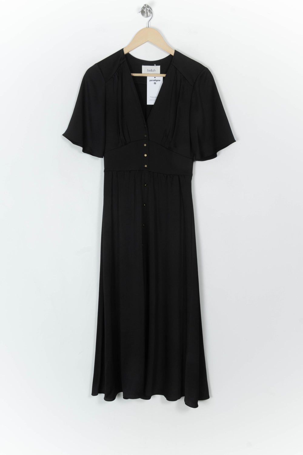Robe Midi Noire - Taille XS/34 de la marque ba&sh | PARAD124435 - Vendu par Paradigme - Image 2