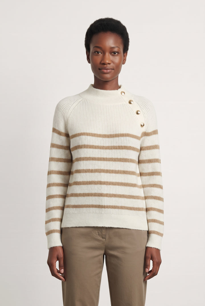Pull Écru et Marron - Taille XS/34 de la marque Sézane | PARAD124436 - Vendu par Paradigme - Image 1