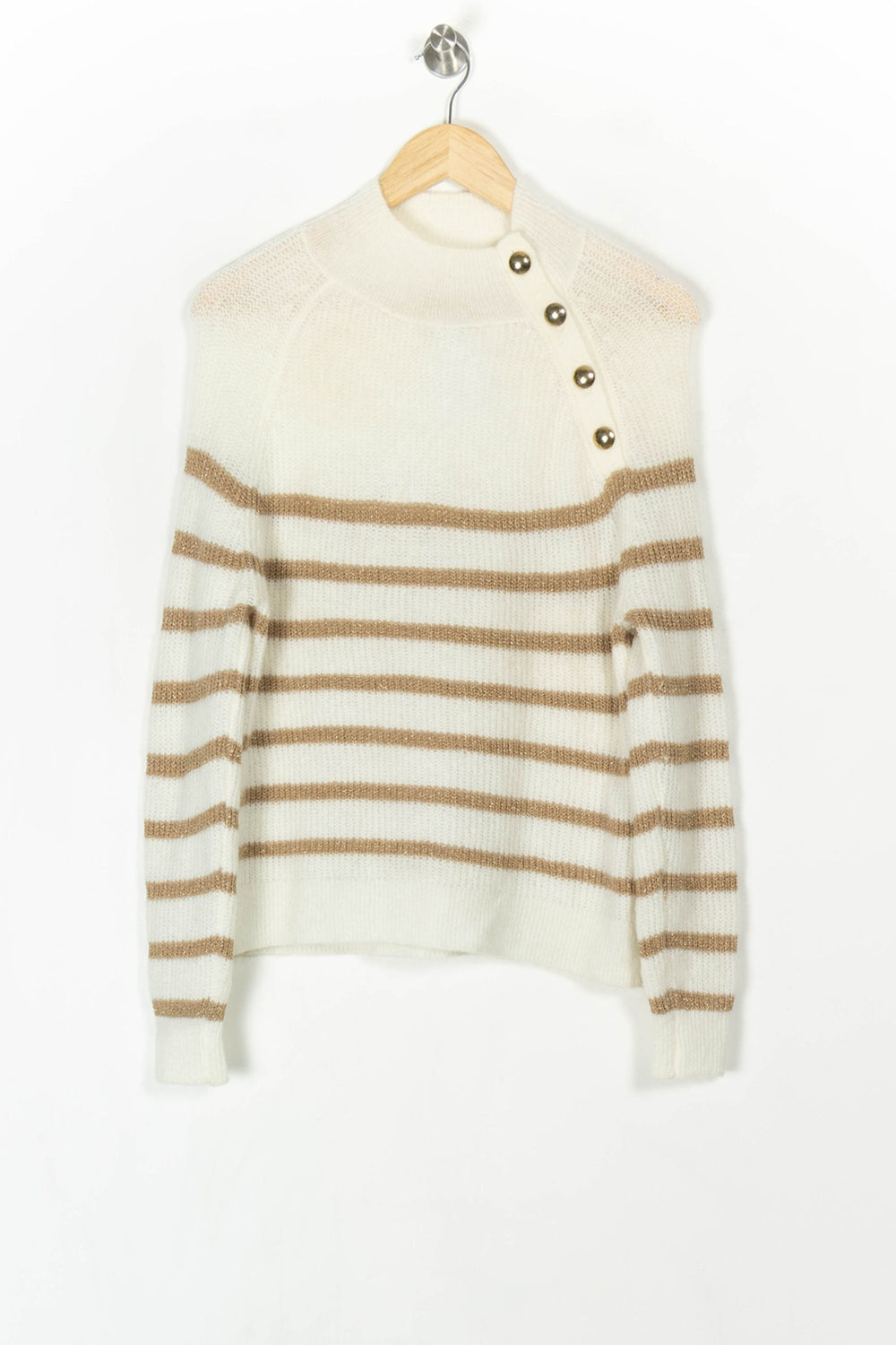 Pull Écru et Marron - Taille XS/34 de la marque Sézane | PARAD124436 - Vendu par Paradigme - Image 2