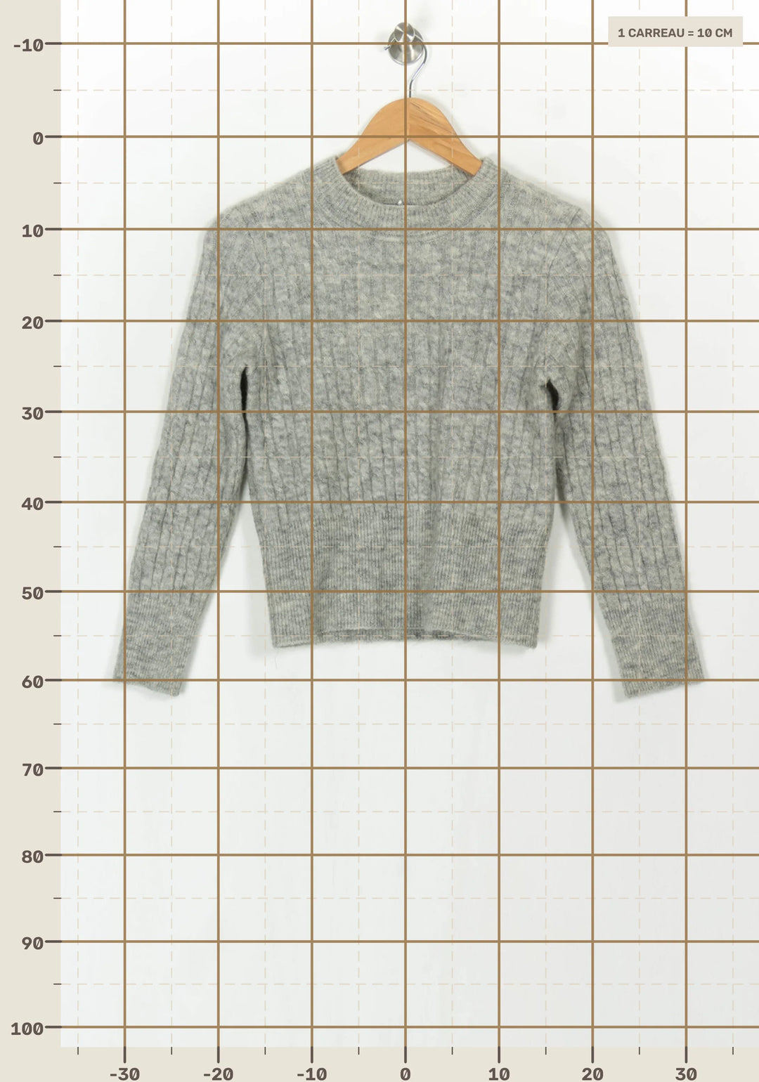 Pull Gris - Taille M/38 de la marque Sandro | PARAD124437 - Vendu par Paradigme - Image 4