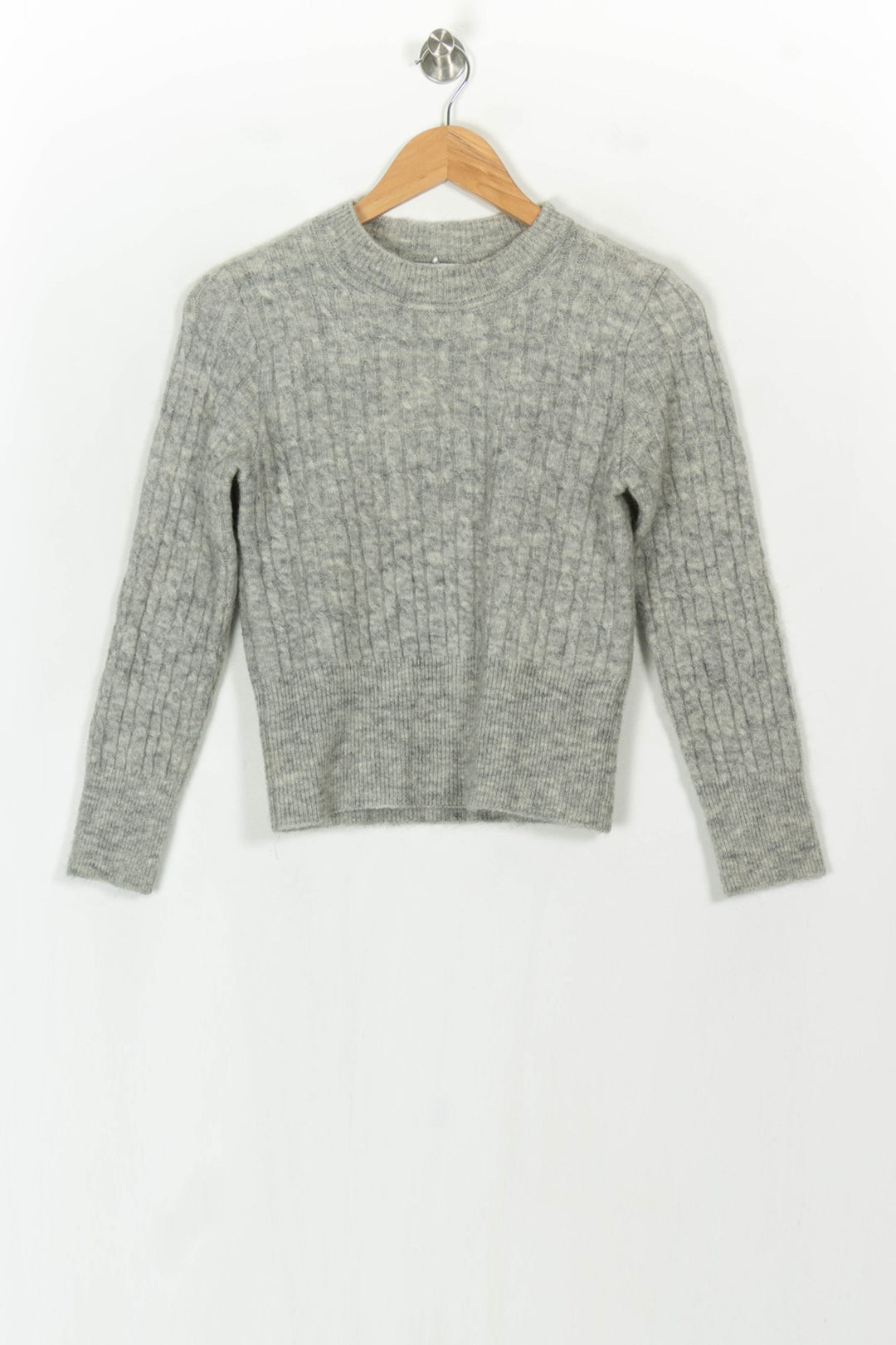 Pull Gris - Taille M/38 de la marque Sandro | PARAD124437 - Vendu par Paradigme - Image 2