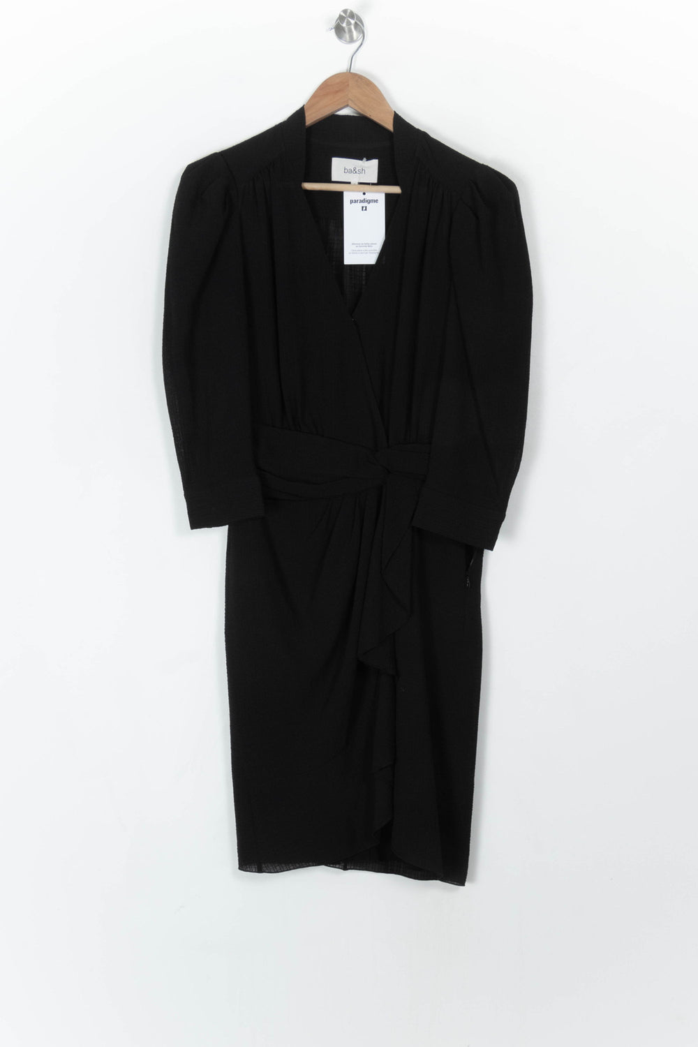 Robe Midi Noire - Taille M/38 de la marque ba&sh | PARAD124438 - Vendu par Paradigme - Image 2