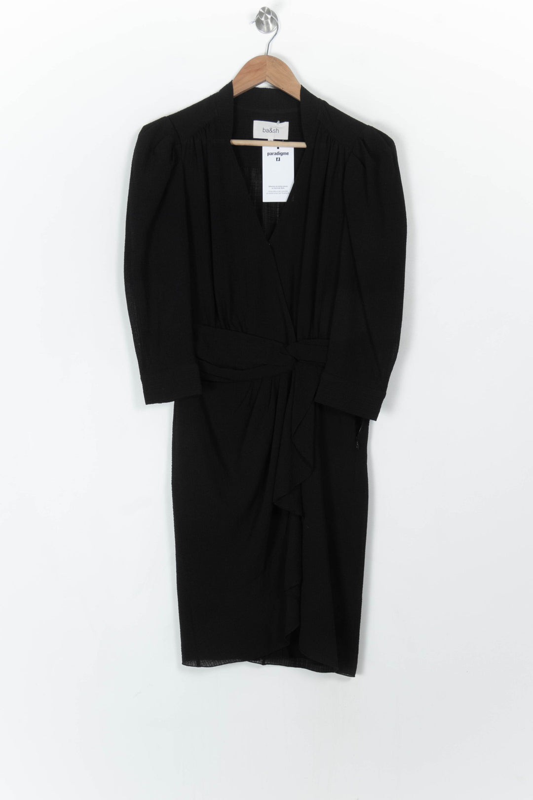 Robe Midi Noire - Taille M/38 de la marque ba&amp;sh | PARAD124438 - Vendu par Paradigme - Image 2