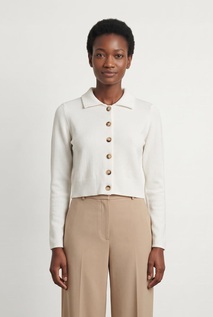 Veste En Maille Blanche - Taille XS/34 de la marque Claudie Pierlot | PARAD124442 - Vendu par Paradigme - Image 1