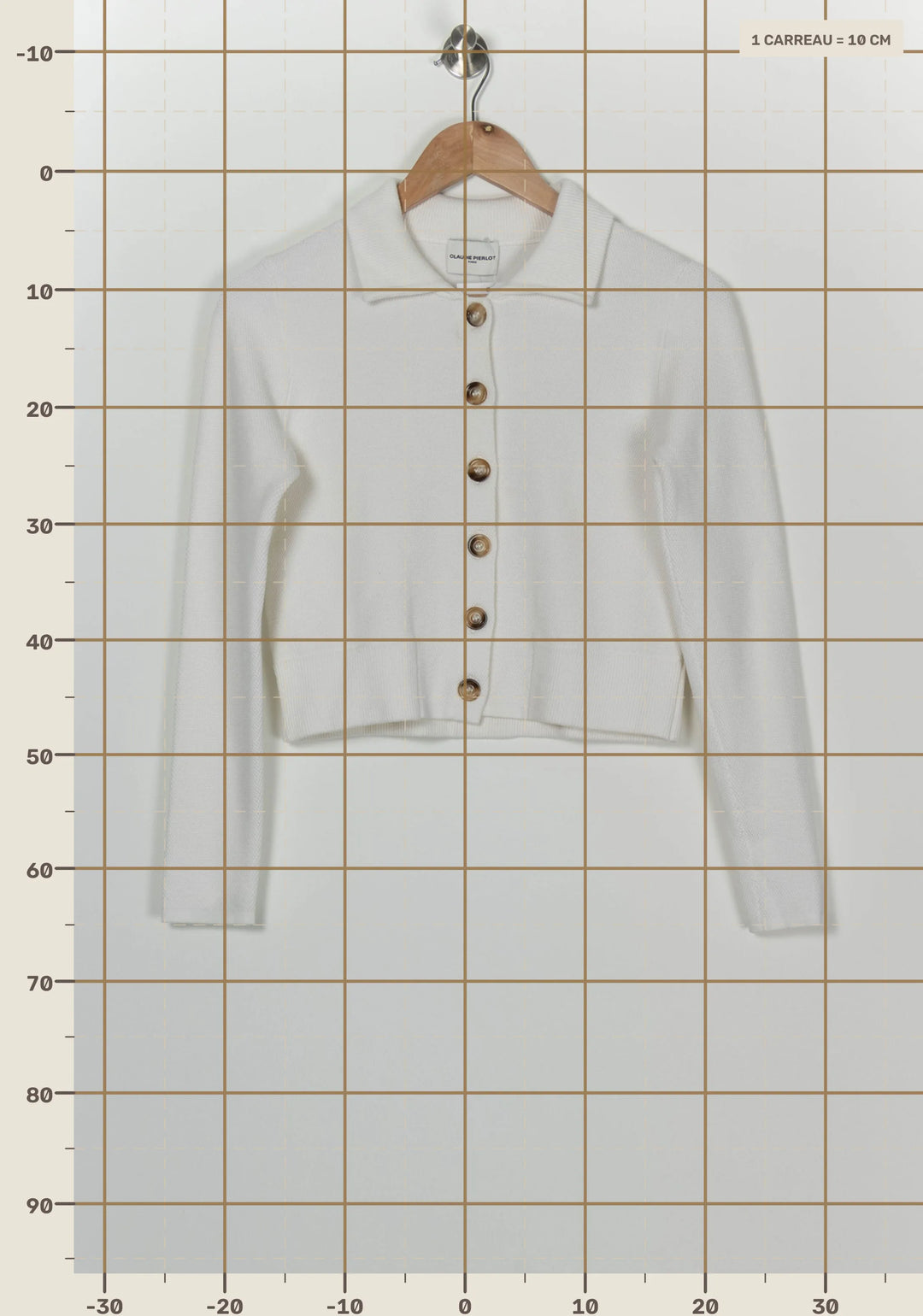 Veste En Maille Blanche - Taille XS/34 de la marque Claudie Pierlot | PARAD124442 - Vendu par Paradigme - Image 4