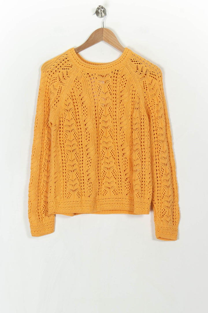 Pull Ajouré Orange - Taille M/38 de la marque Sézane | PARAD124444 - Vendu par Paradigme - Image 2