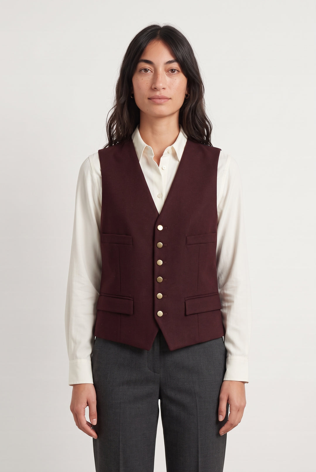 Gilet De Tailleur Bordeaux - Taille M/38 de la marque The Kooples | PARAD124446 - Vendu par Paradigme - Image 1