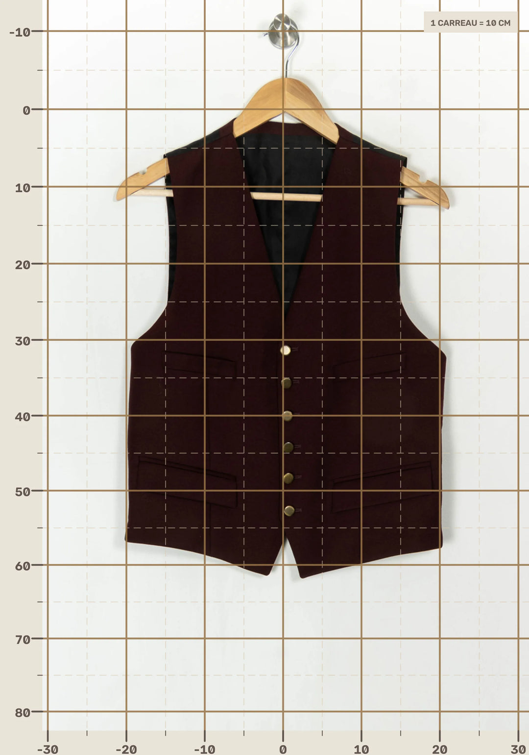Gilet De Tailleur Bordeaux - Taille M/38 de la marque The Kooples | PARAD124446 - Vendu par Paradigme - Image 4