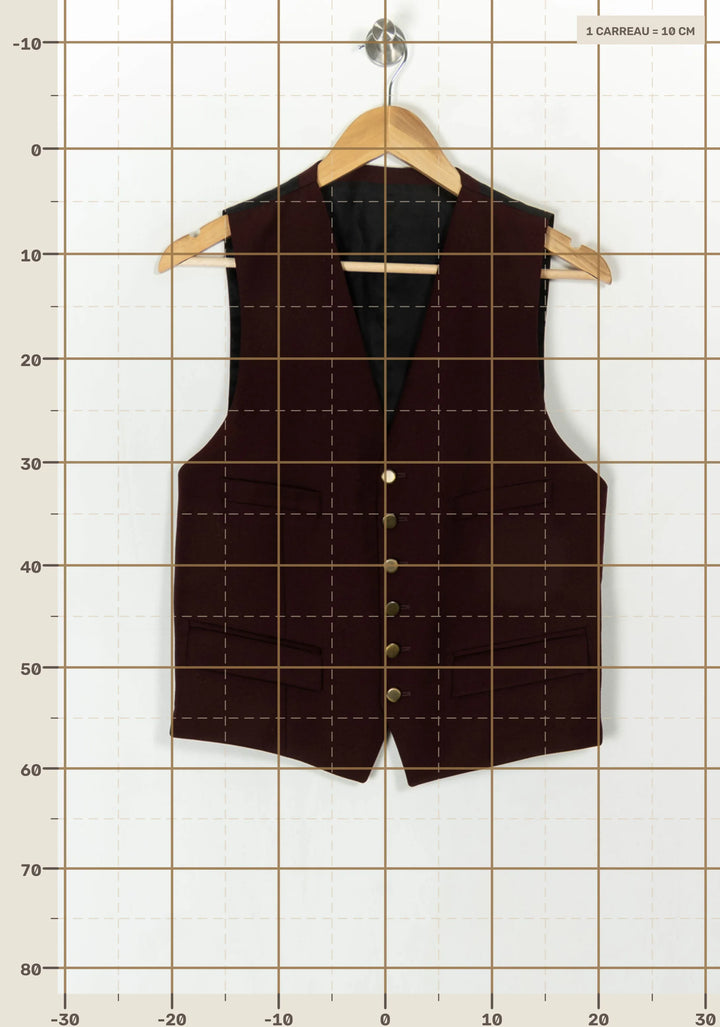 Gilet De Tailleur Bordeaux - Taille M/38 de la marque The Kooples | PARAD124446 - Vendu par Paradigme - Image 4