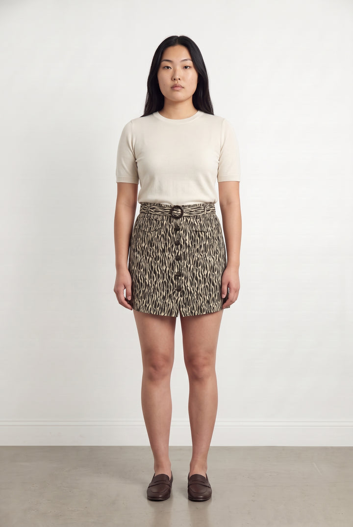 Short Noir et Beige - Taille XL/42 de la marque Caroll | PARAD124447 - Vendu par Paradigme - Image 1