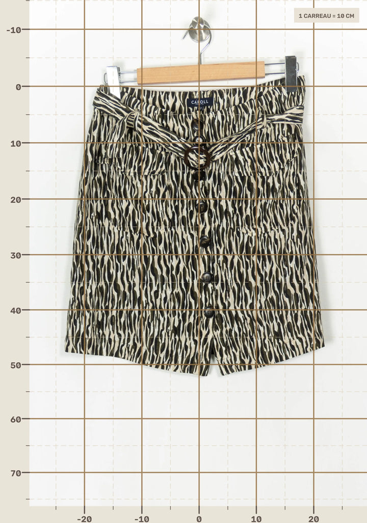 Short Noir et Beige - Taille XL/42 de la marque Caroll | PARAD124447 - Vendu par Paradigme - Image 4