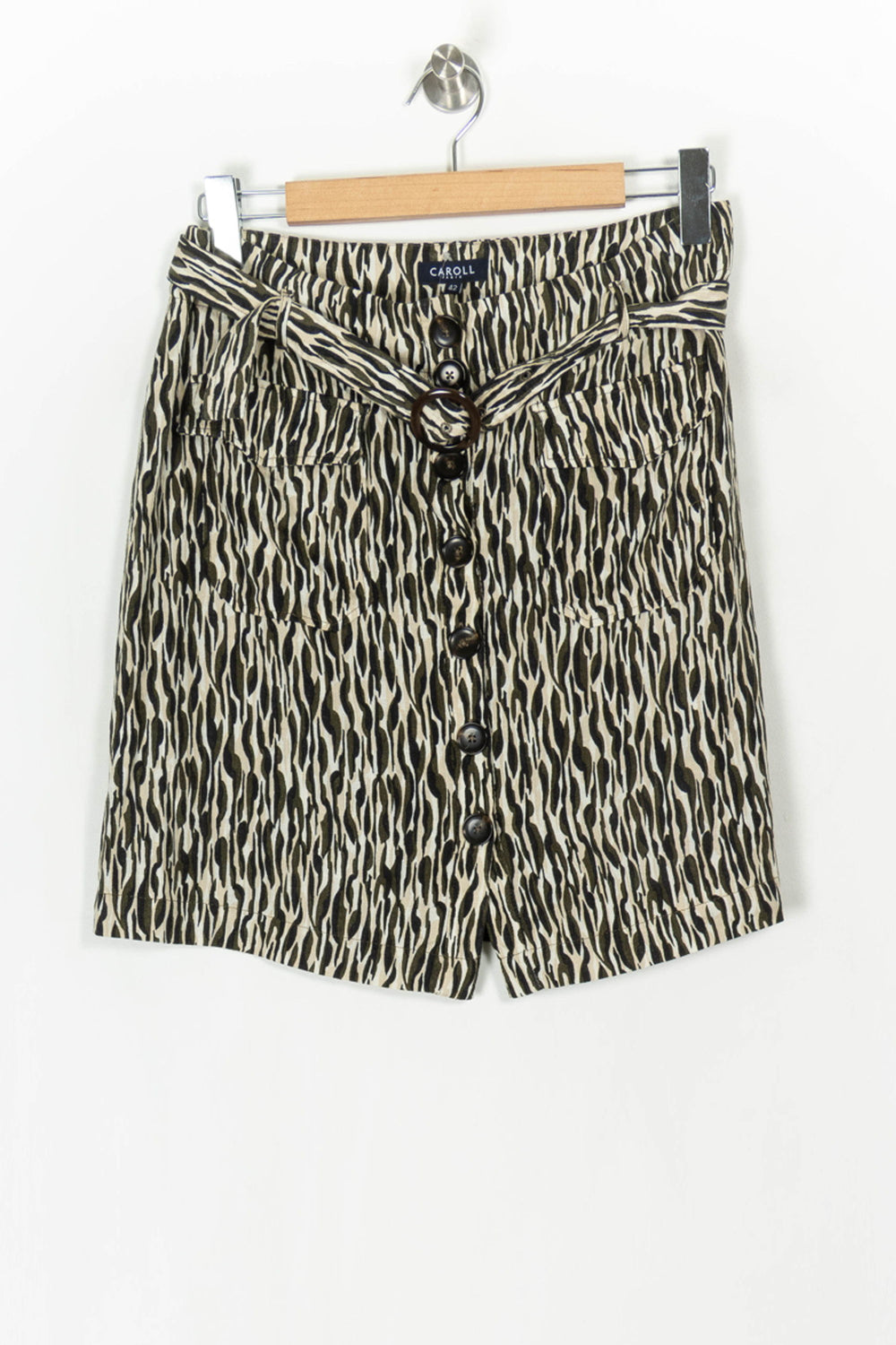 Short Noir et Beige - Taille XL/42 de la marque Caroll | PARAD124447 - Vendu par Paradigme - Image 2