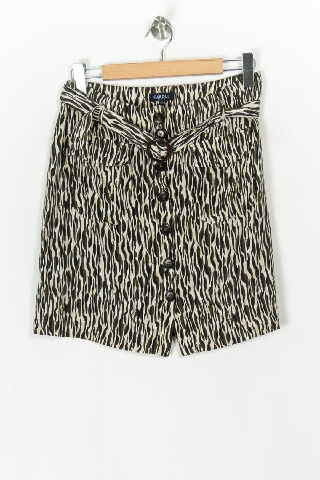 Short Noir et Beige - Taille XL/42 de la marque Caroll | PARAD124447 - Vendu par Paradigme - Image 2