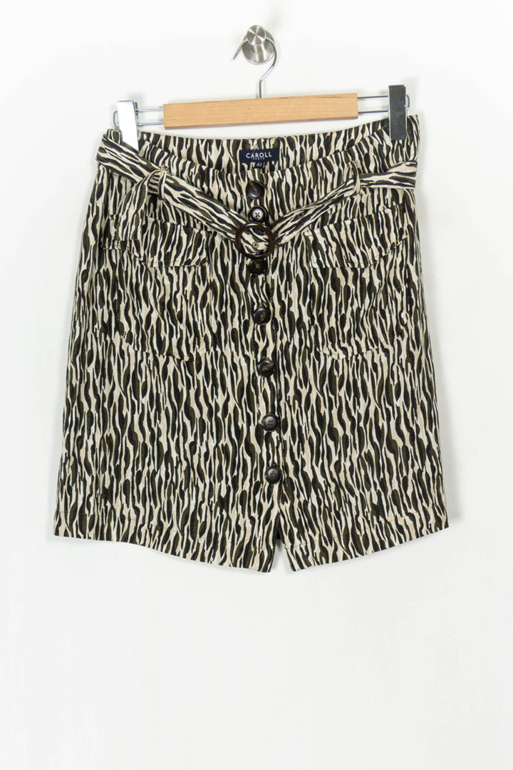 Short Noir et Beige - Taille XL/42 de la marque Caroll | PARAD124447 - Vendu par Paradigme - Image 2
