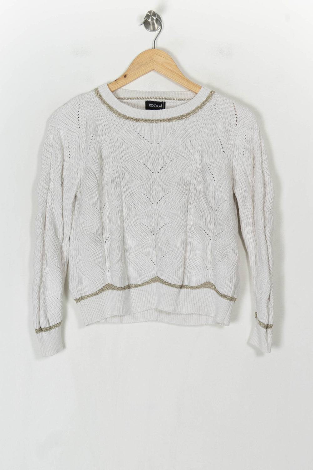 Pull Blanc - Taille S/36 de la marque Kookai | PARAD124449 - Vendu par Paradigme - Image 2