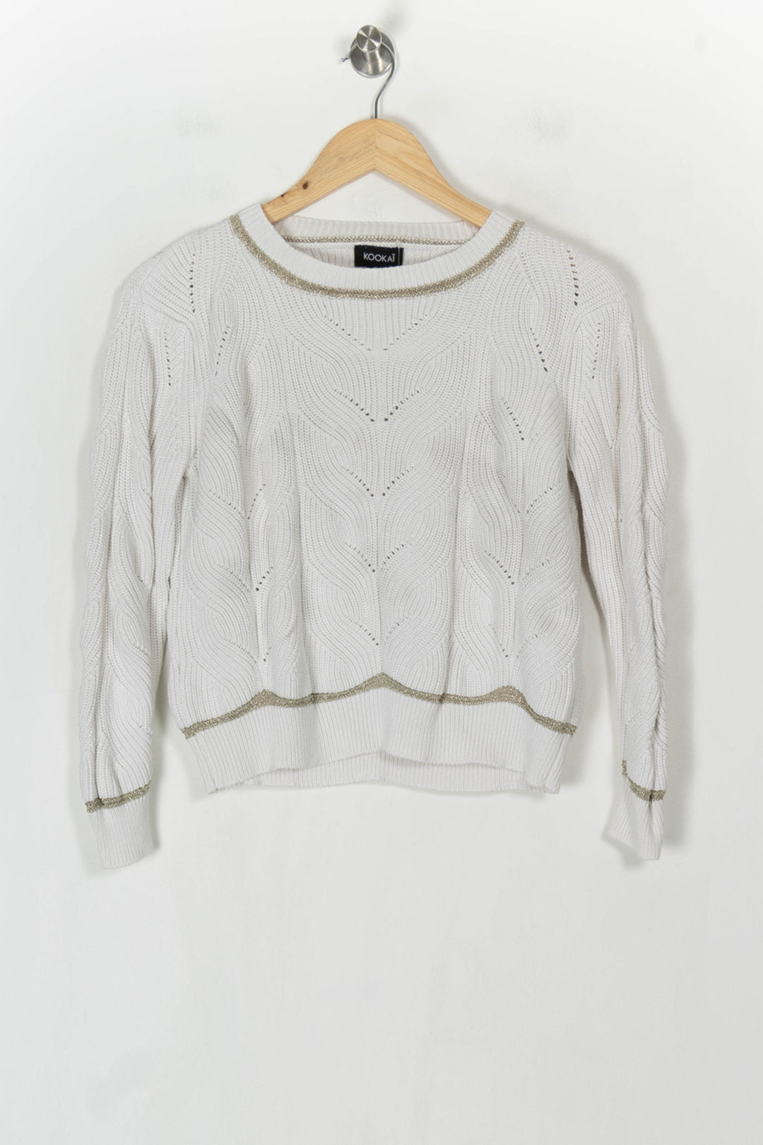 Pull Blanc - Taille S/36 de la marque Kookai | PARAD124449 - Vendu par Paradigme - Image 2