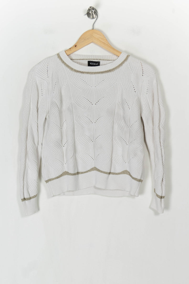 Pull Blanc - Taille S/36 de la marque Kookai | PARAD124449 - Vendu par Paradigme - Image 2