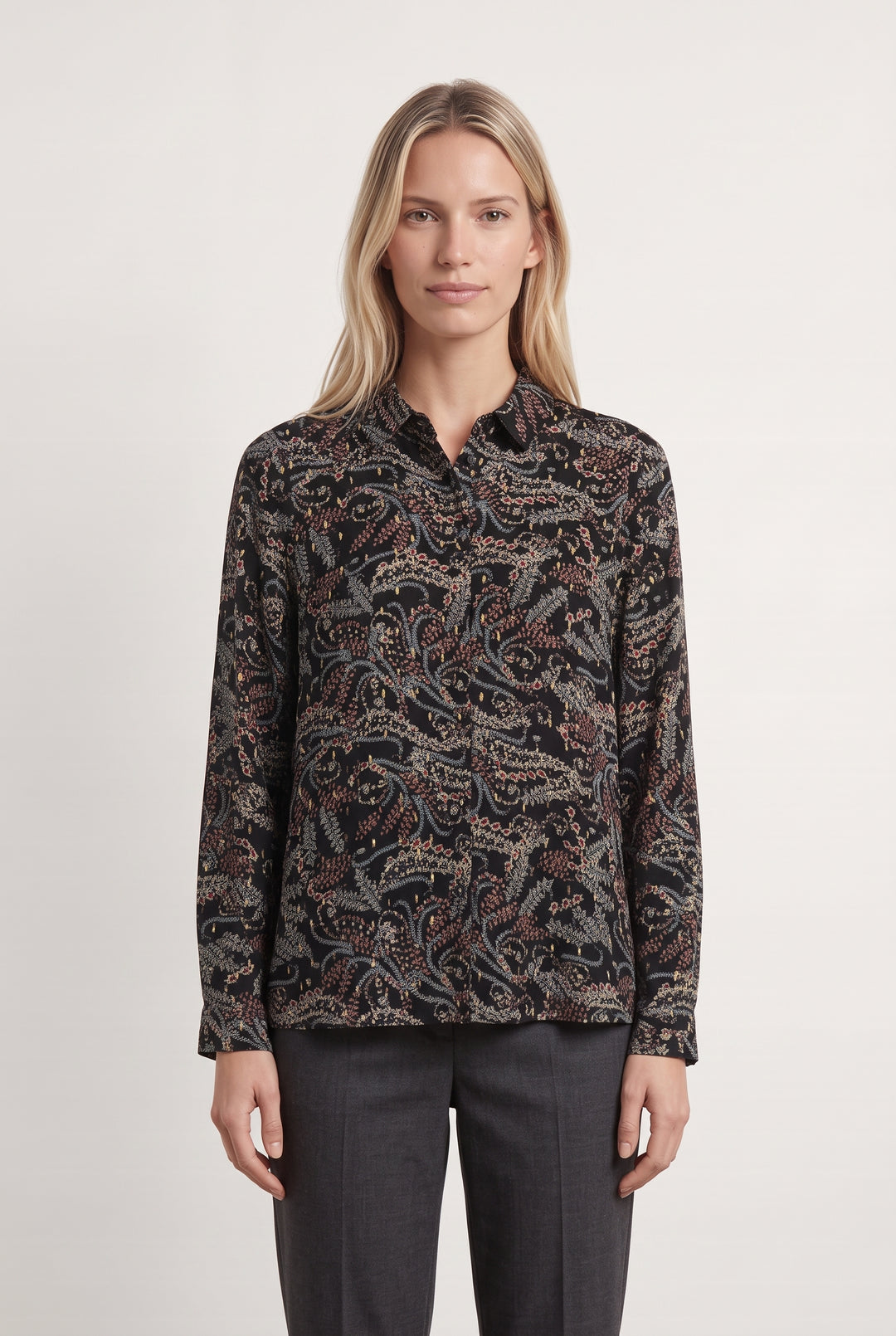 Chemisier Noir - Taille M/38 de la marque La Fée Maraboutée | PARAD124450 - Vendu par Paradigme - Image 1
