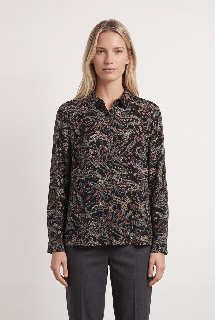 Chemisier Noir - Taille M/38 de la marque La Fée Maraboutée | PARAD124450 - Vendu par Paradigme - Image 1