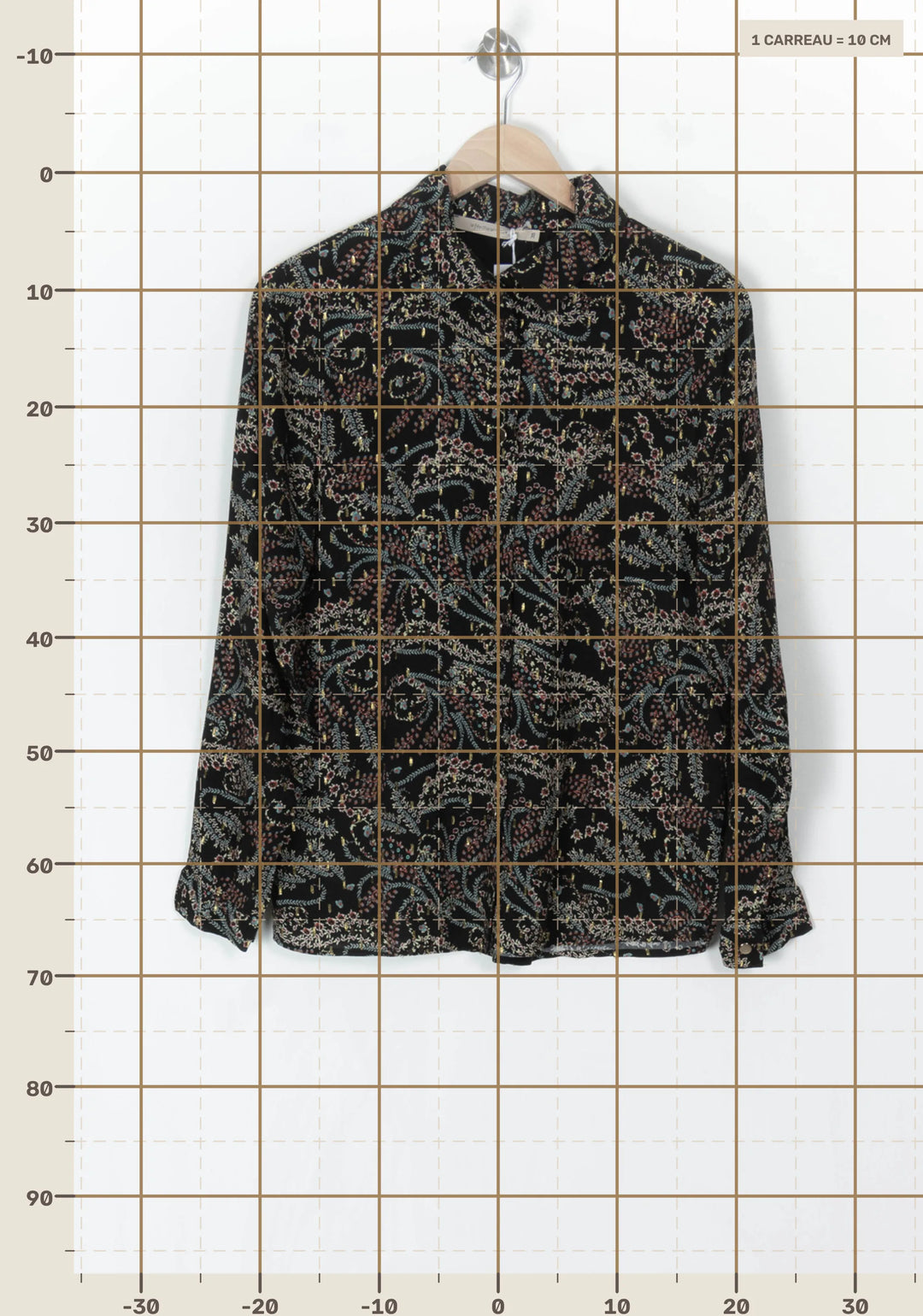 Chemisier Noir - Taille M/38 de la marque La Fée Maraboutée | PARAD124450 - Vendu par Paradigme - Image 4