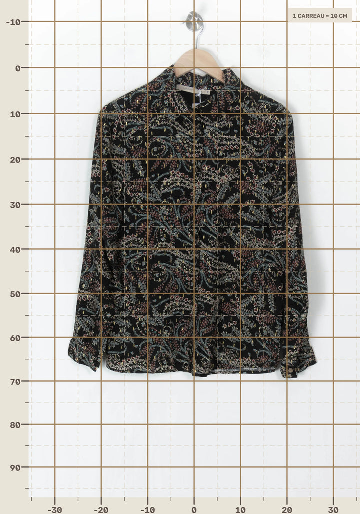 Chemisier Noir - Taille M/38 de la marque La Fée Maraboutée | PARAD124450 - Vendu par Paradigme - Image 4
