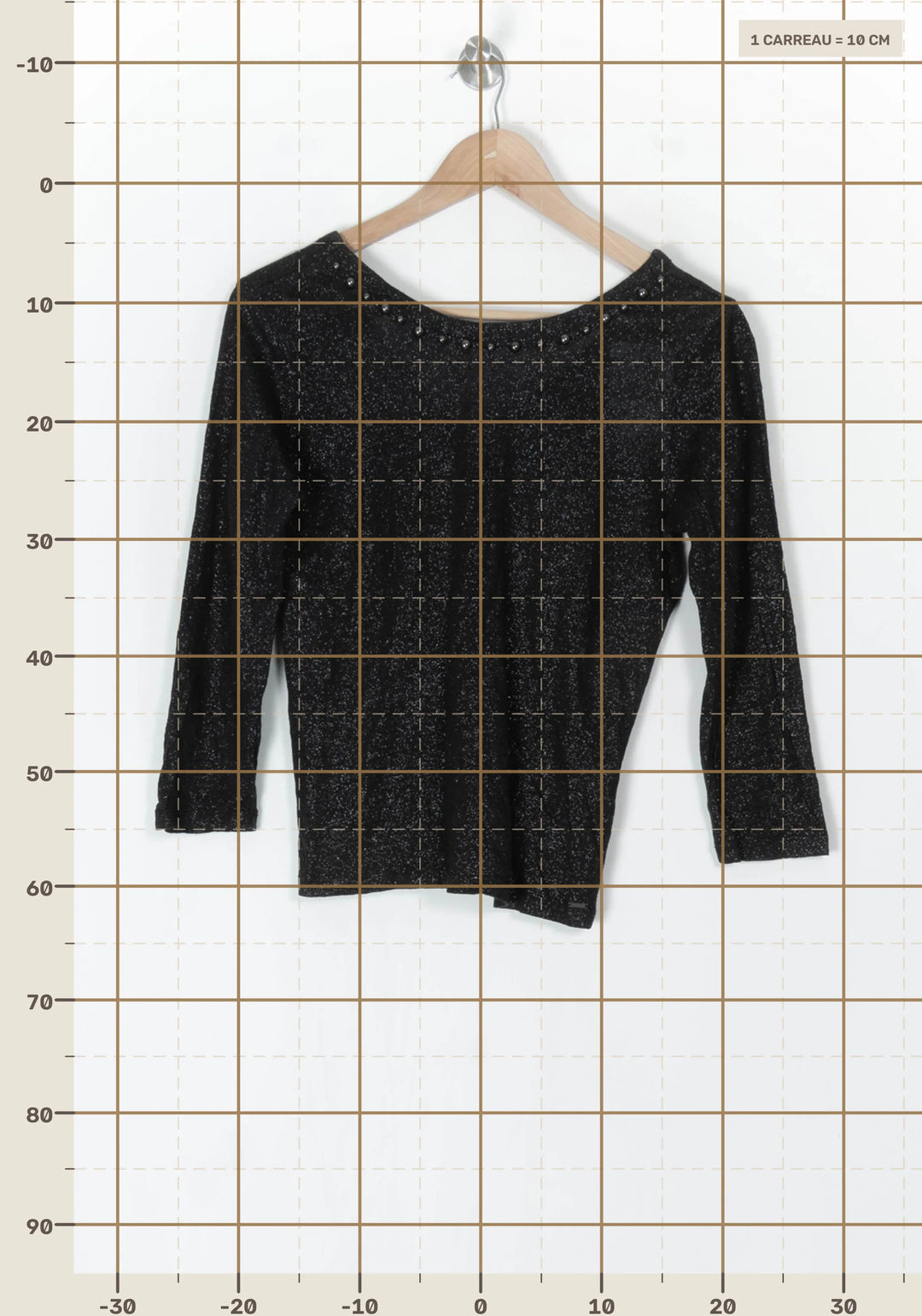 Pull Noir - Taille M/38 de la marque IKKS | PARAD124451 - Vendu par Paradigme - Image 4
