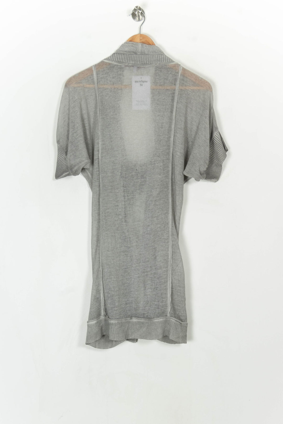 Gilet Long Gris - Taille S/36 de la marque La Fée Maraboutée | PARAD124454 - Vendu par Paradigme - Image 5