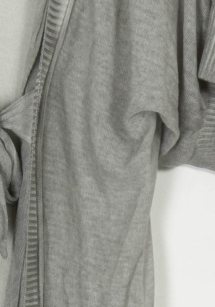 Gilet Long Gris - Taille S/36 de la marque La Fée Maraboutée | PARAD124454 - Vendu par Paradigme - Image 3