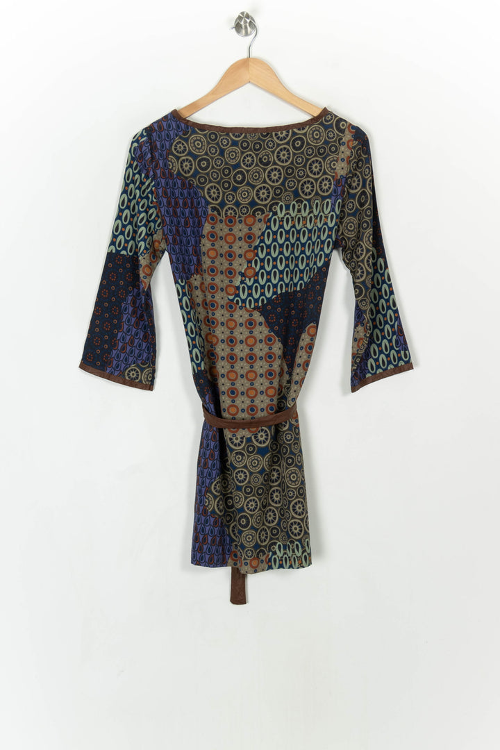 Robe Bleue et Marron - Taille L/40 de la marque La Fée Maraboutée | PARAD124457 - Vendu par Paradigme - Image 5
