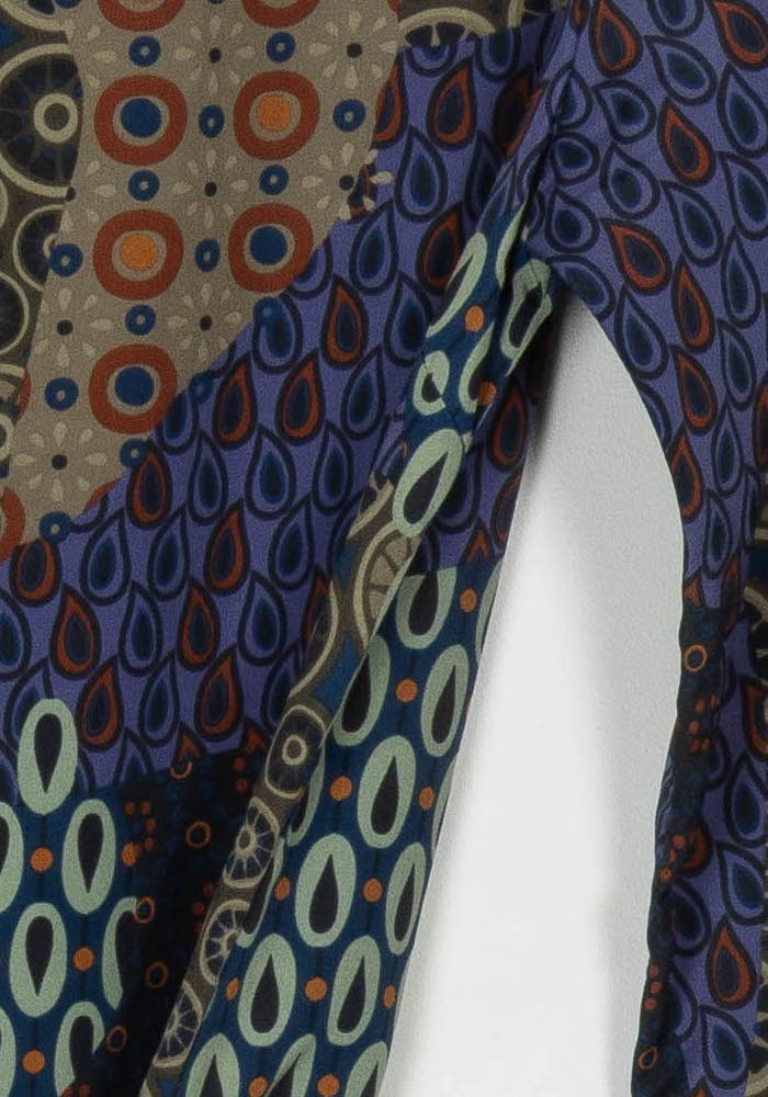 Robe Bleue et Marron - Taille L/40 de la marque La Fée Maraboutée | PARAD124457 - Vendu par Paradigme - Image 3