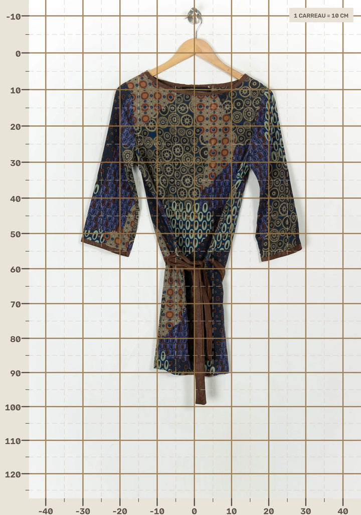 Robe Bleue et Marron - Taille L/40 de la marque La Fée Maraboutée | PARAD124457 - Vendu par Paradigme - Image 4