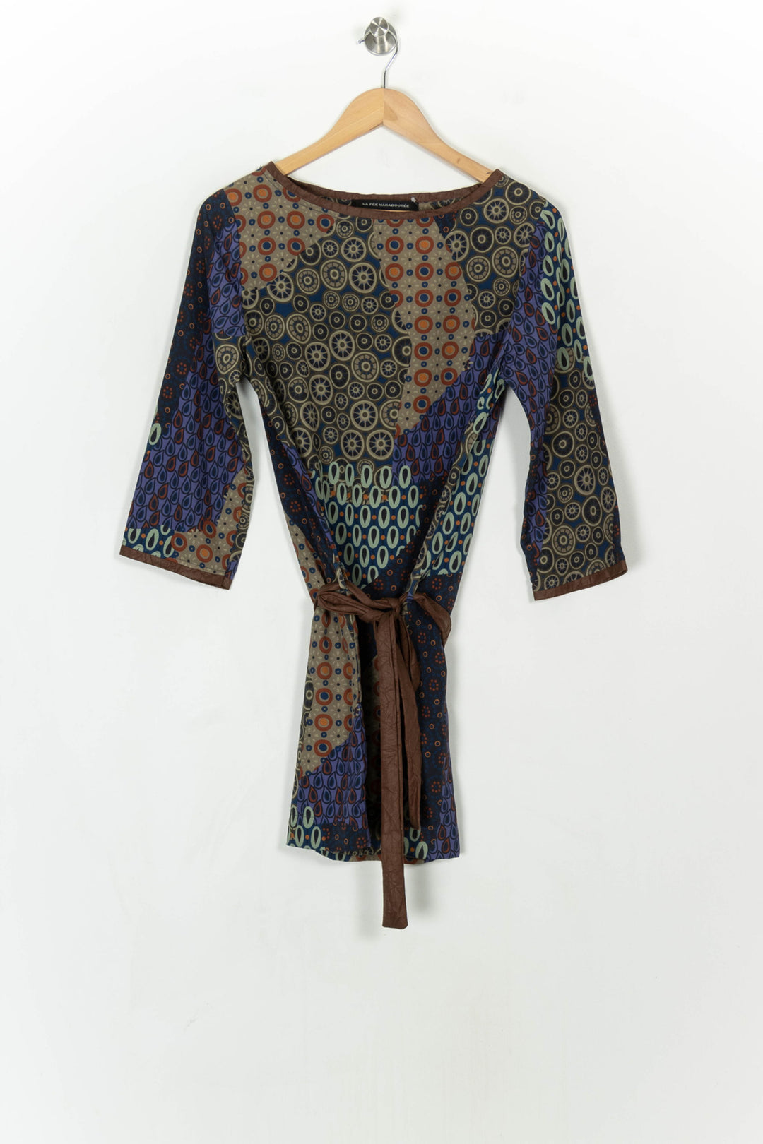 Robe Bleue et Marron - Taille L/40 de la marque La Fée Maraboutée | PARAD124457 - Vendu par Paradigme - Image 2