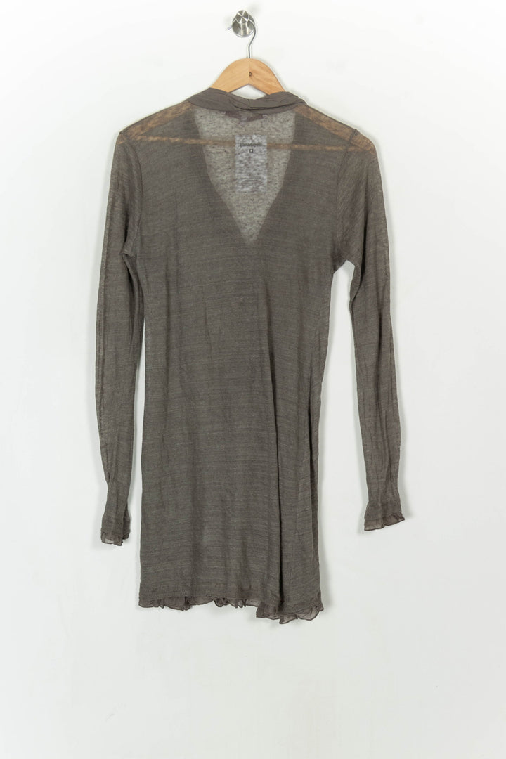 Gilet Long Gris - Taille S/36 de la marque La Fée Maraboutée | PARAD124458 - Vendu par Paradigme - Image 5