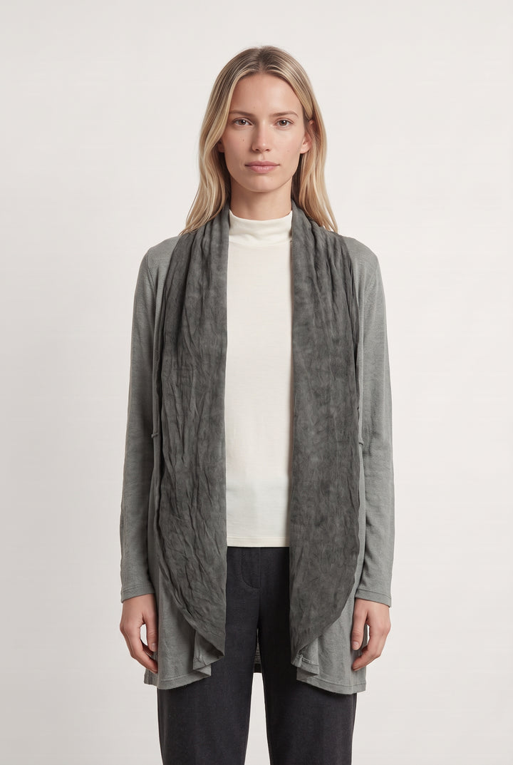 Gilet Long Gris - Taille S/36 de la marque La Fée Maraboutée | PARAD124461 - Vendu par Paradigme - Image 1