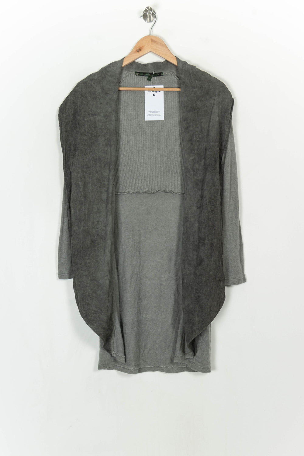 Gilet Long Gris - Taille S/36 de la marque La Fée Maraboutée | PARAD124461 - Vendu par Paradigme - Image 2