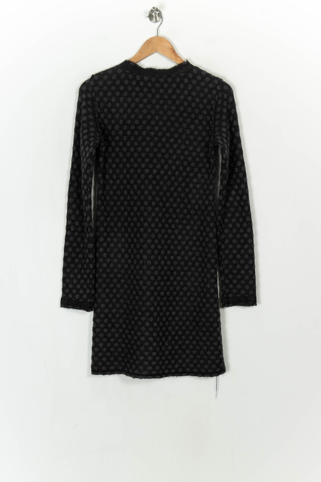 Gilet Long Gris et Noir - Taille S/36 de la marque La Fée Maraboutée | PARAD124462 - Vendu par Paradigme - Image 5