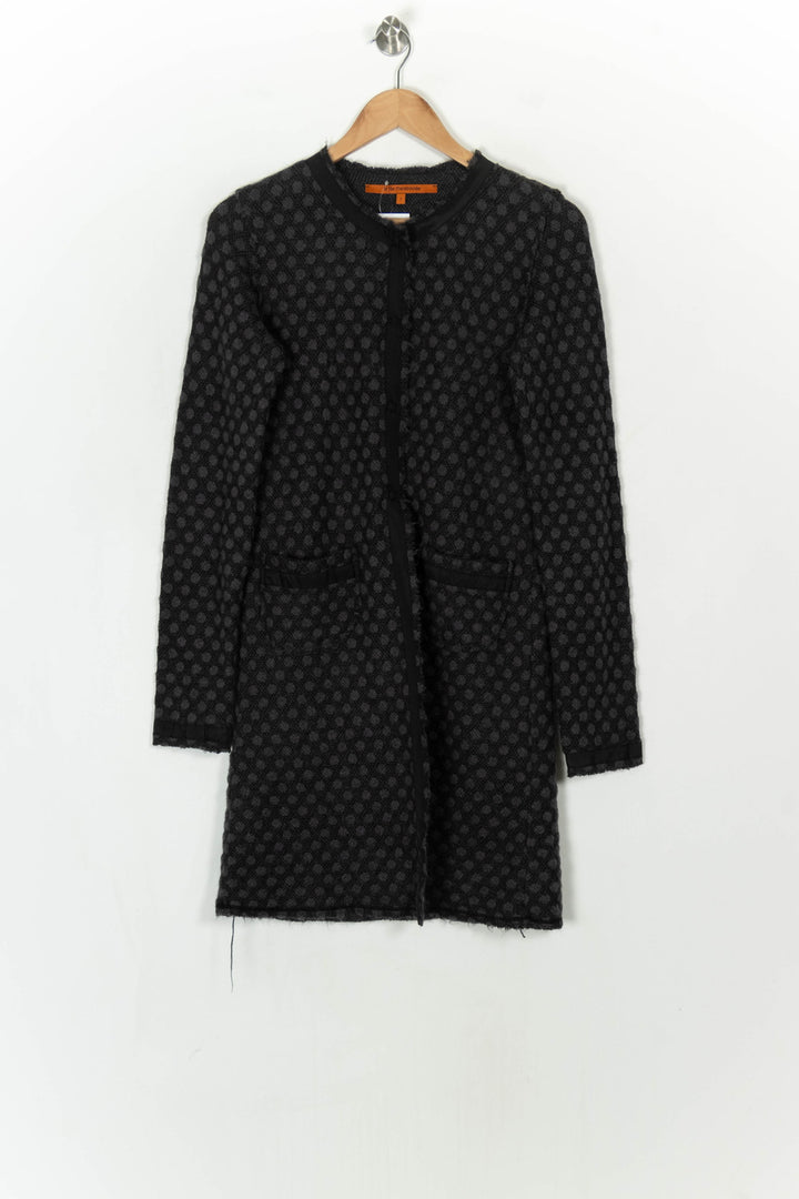 Gilet Long Gris et Noir - Taille S/36 de la marque La Fée Maraboutée | PARAD124462 - Vendu par Paradigme - Image 2