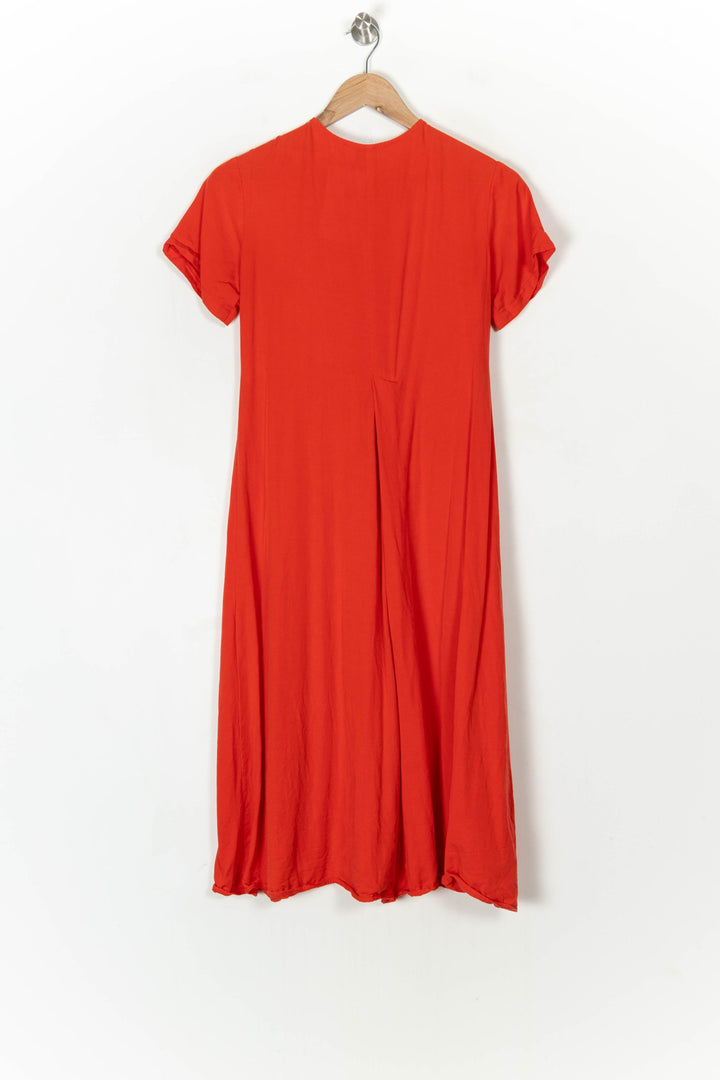 Robe Longue À Manches Courtes Rouge - Taille XS/34 de la marque Elise Chalmin | PARAD124472 - Vendu par Paradigme - Image 5