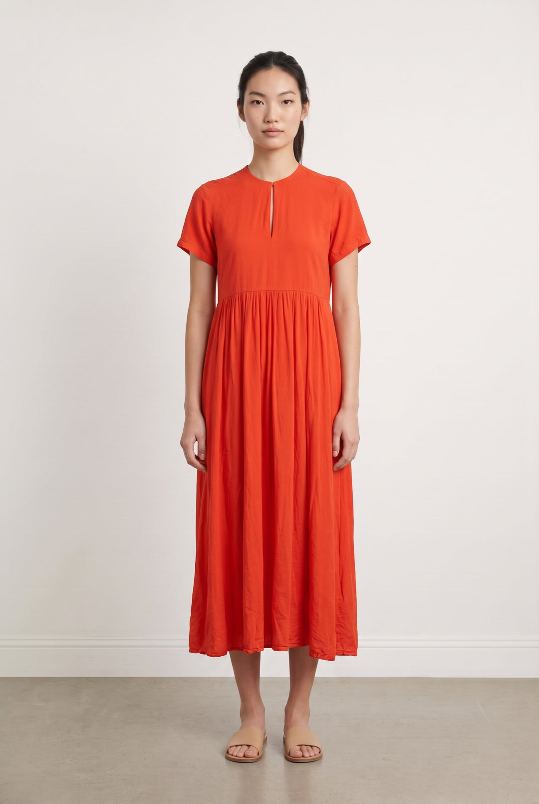 Robe Longue À Manches Courtes Rouge - Taille XS/34 de la marque Elise Chalmin | PARAD124472 - Vendu par Paradigme - Image 1
