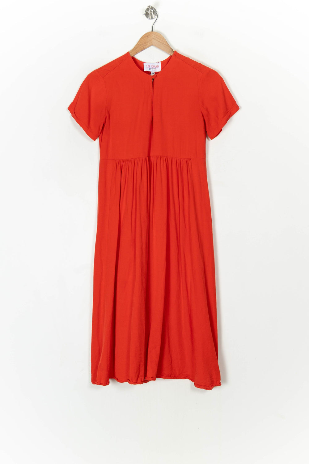 Robe Longue À Manches Courtes Rouge - Taille XS/34 de la marque Elise Chalmin | PARAD124472 - Vendu par Paradigme - Image 2
